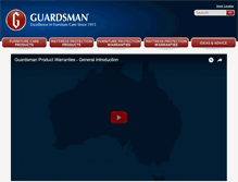 Tablet Screenshot of guardsmanaustralia.com